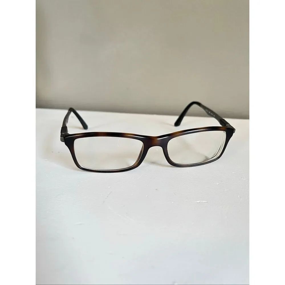 Ray-Ban RB7017 5200 Eyeglasses 54-17 Havana Rectangular Italy Frames - Picture 7 of 11